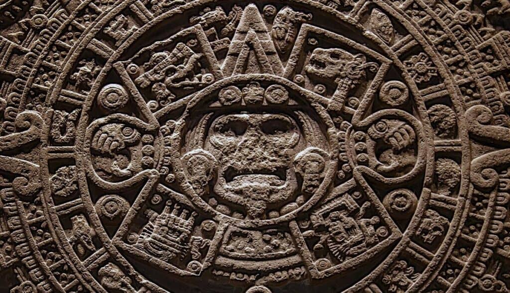 Picture of the Aztec Calendar, also known as Solar Stone