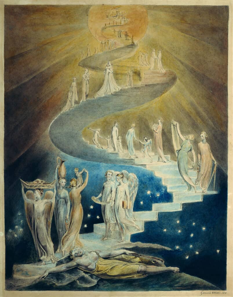 Painting of William Blake, Jaccobs ladder 